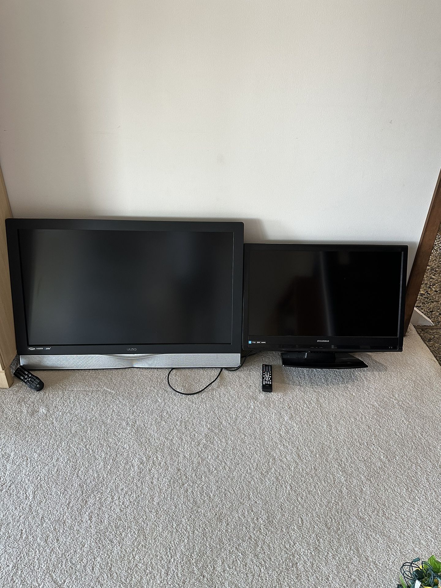 2 TVs - 40 Inch Visio And 32 Inch Sylvania 