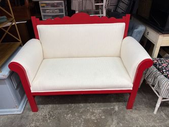 Couch/loveseat/whimsical couch/white couch