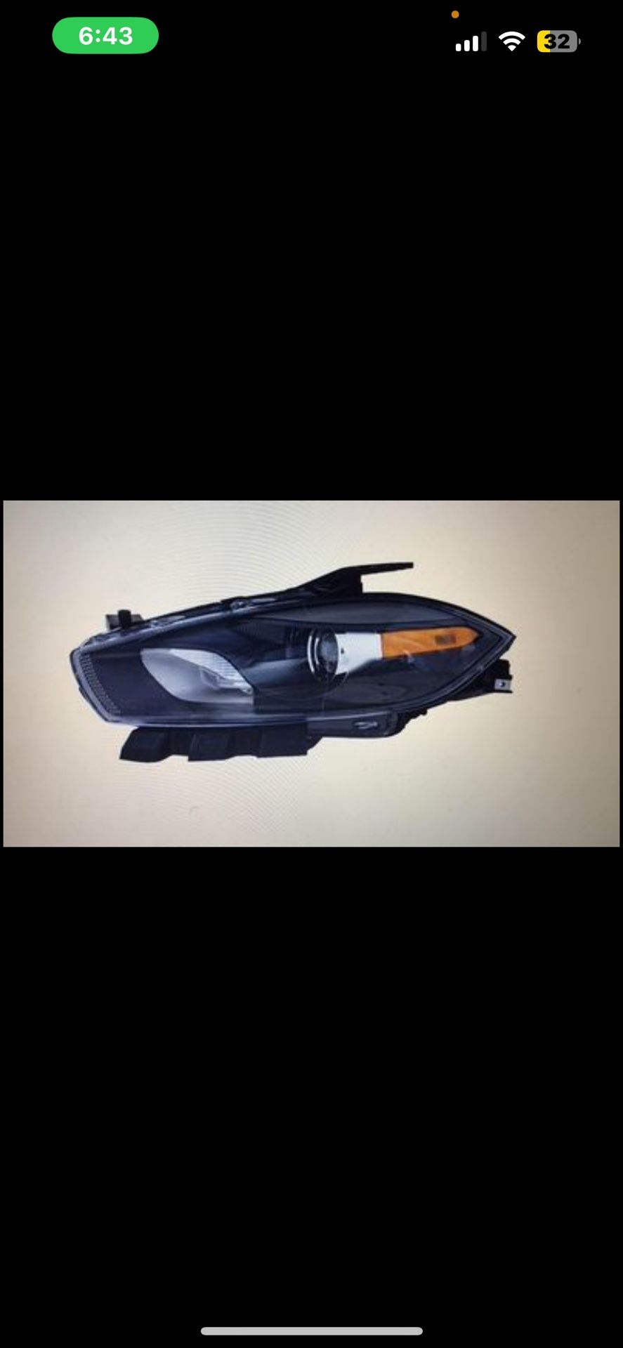 dodge dart - driver side headlight assembly (halogen)