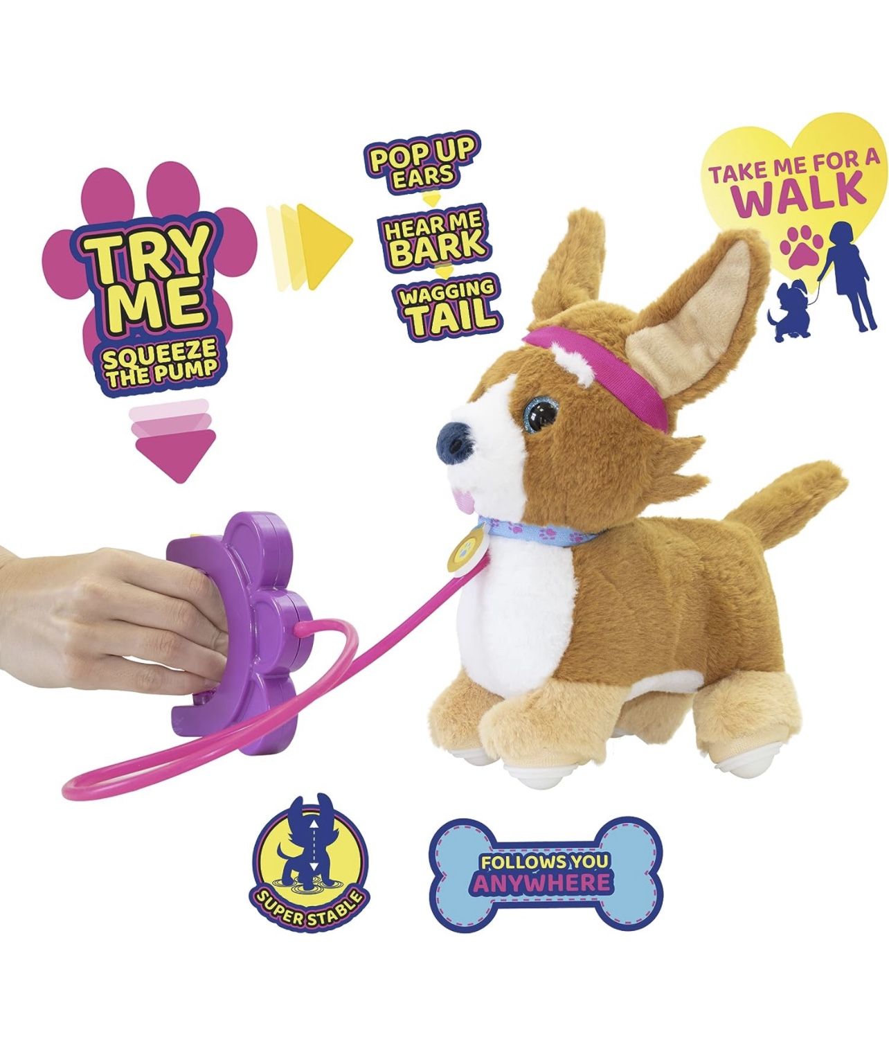 Eolo Sprint Kids’ Corgi Puppy with sounds & movements