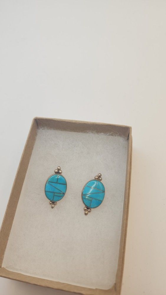 Sterling Silver Turquoise Earrings