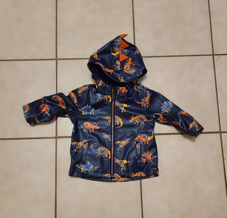 Jacket Little Me Hooded Long Sleeved Dinosaur 12M Jacket