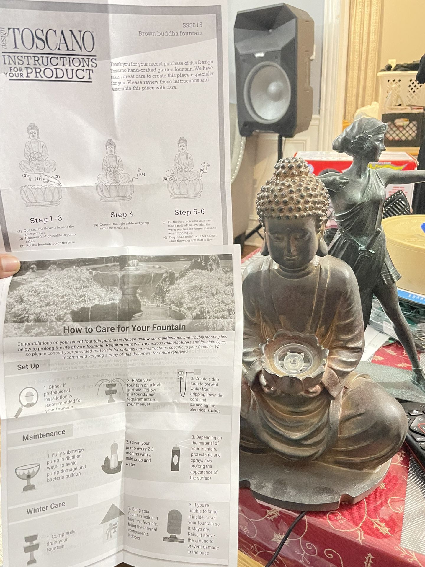 Brown Buddha Fountain