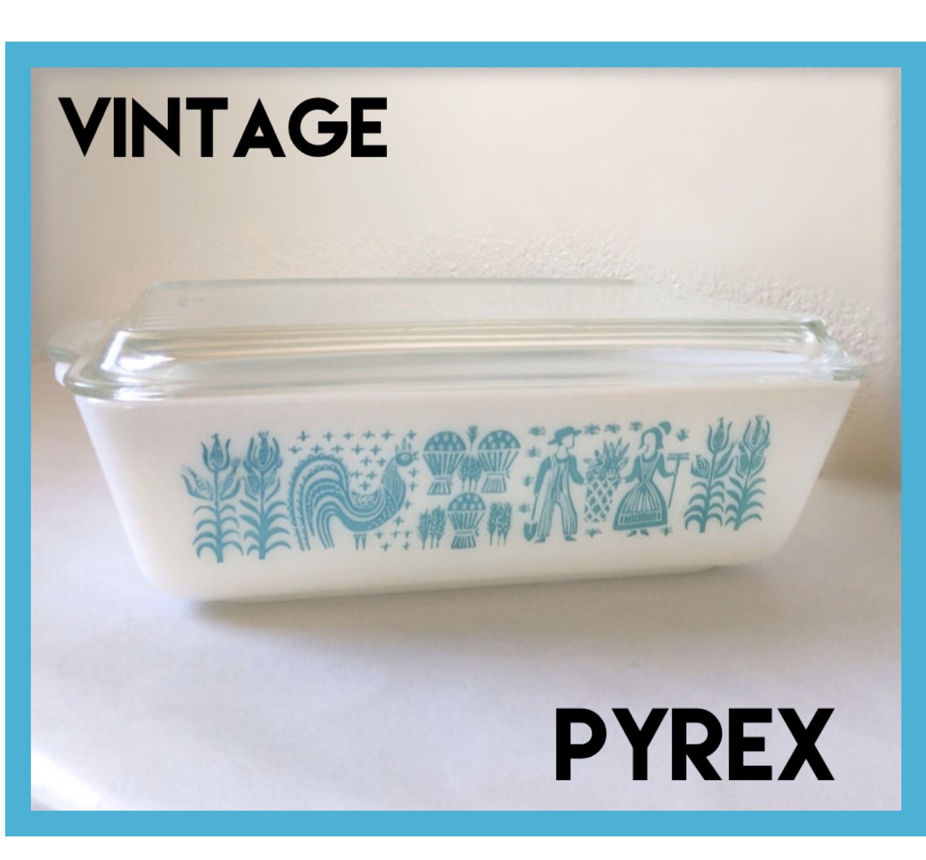 Vintage 50s Pyrex Amish Butterprint casserole