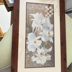 Framed Flower Print Art