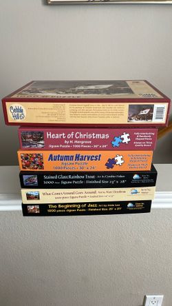 Puzzles 1000 pieces 6 boxes $10