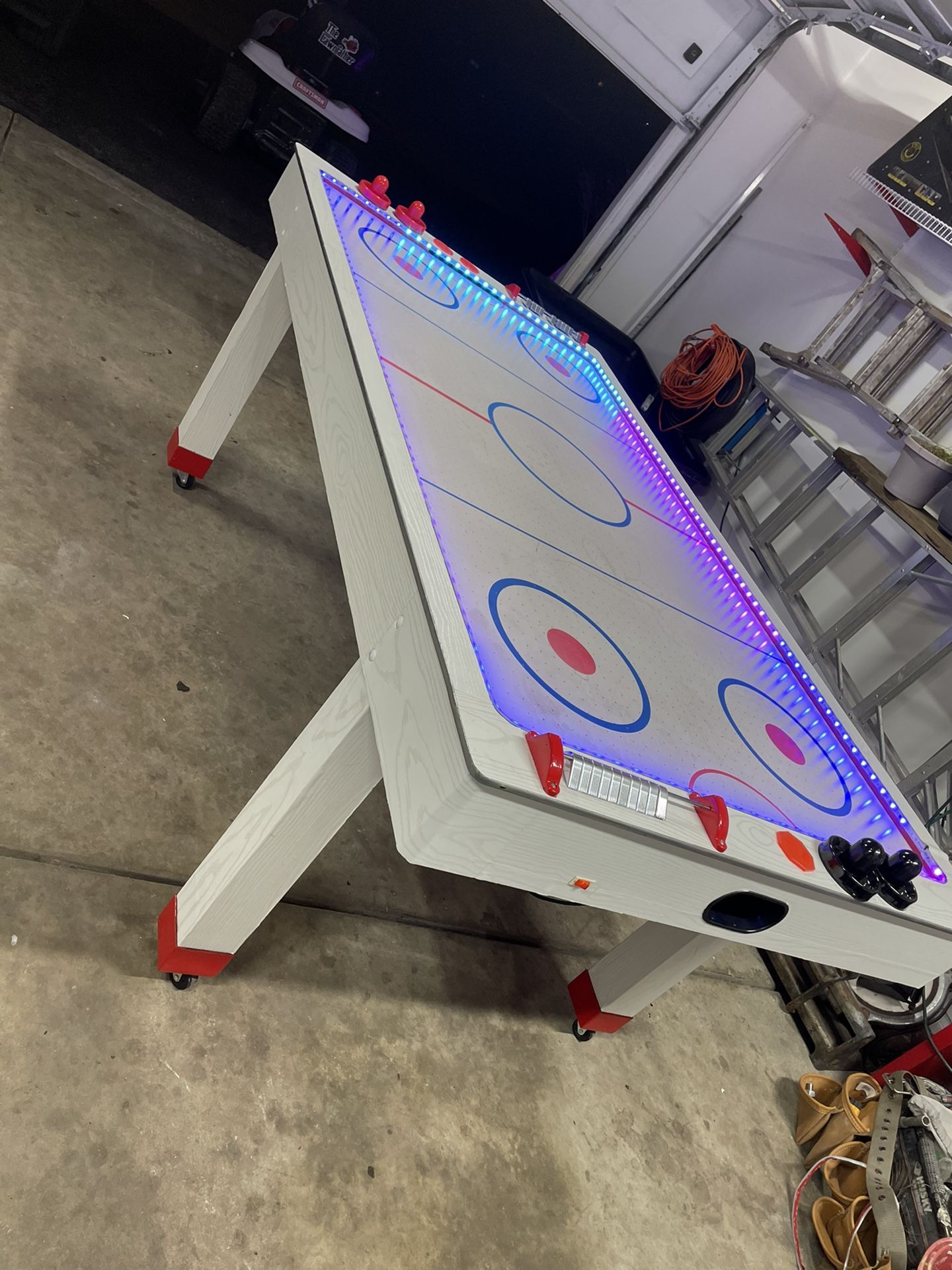 Air Hockey Table With GOVEE LED Lighting System!!