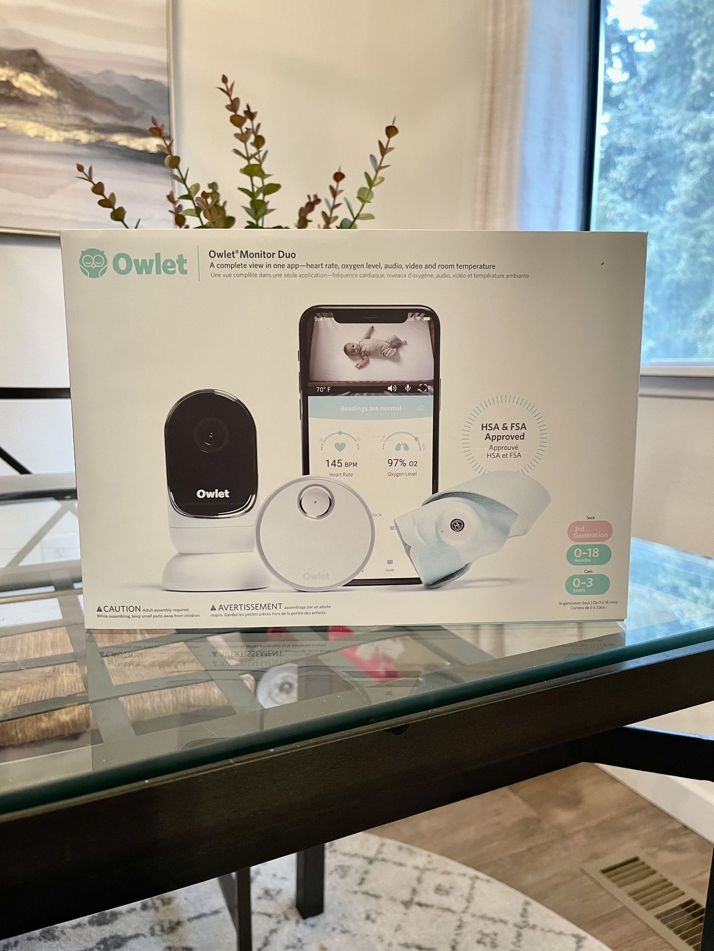 Owlet Monitor & Sock Duo- Retails $290