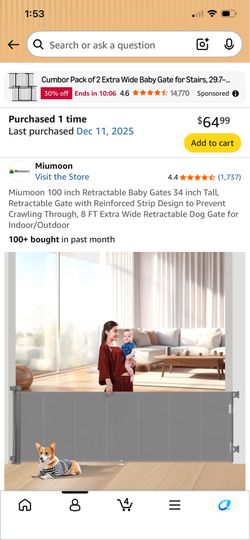 Retractable child/pet gates for your home Retractable child/pet gates for your home