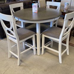 New Counter Height Dining Set Table 4 Chairs 🪑 