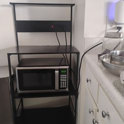 Microwave Cart & Microwave 