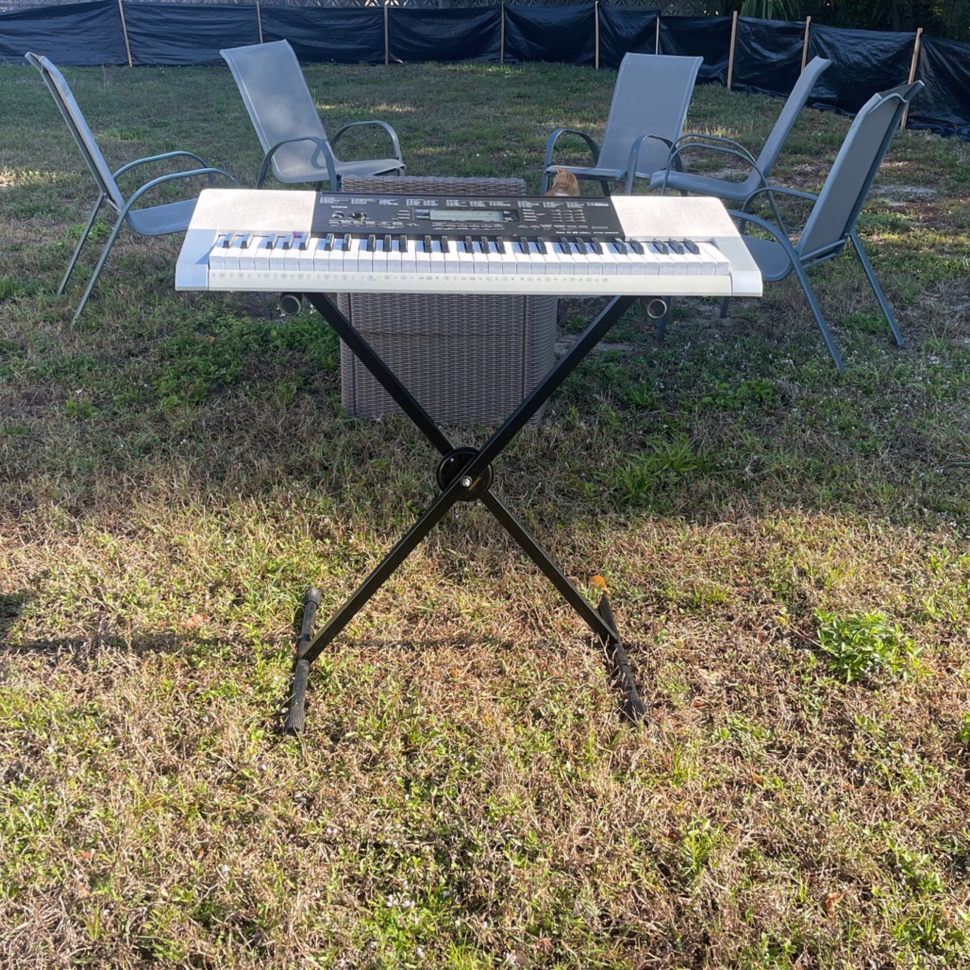 Keyboard Piano And A Stand