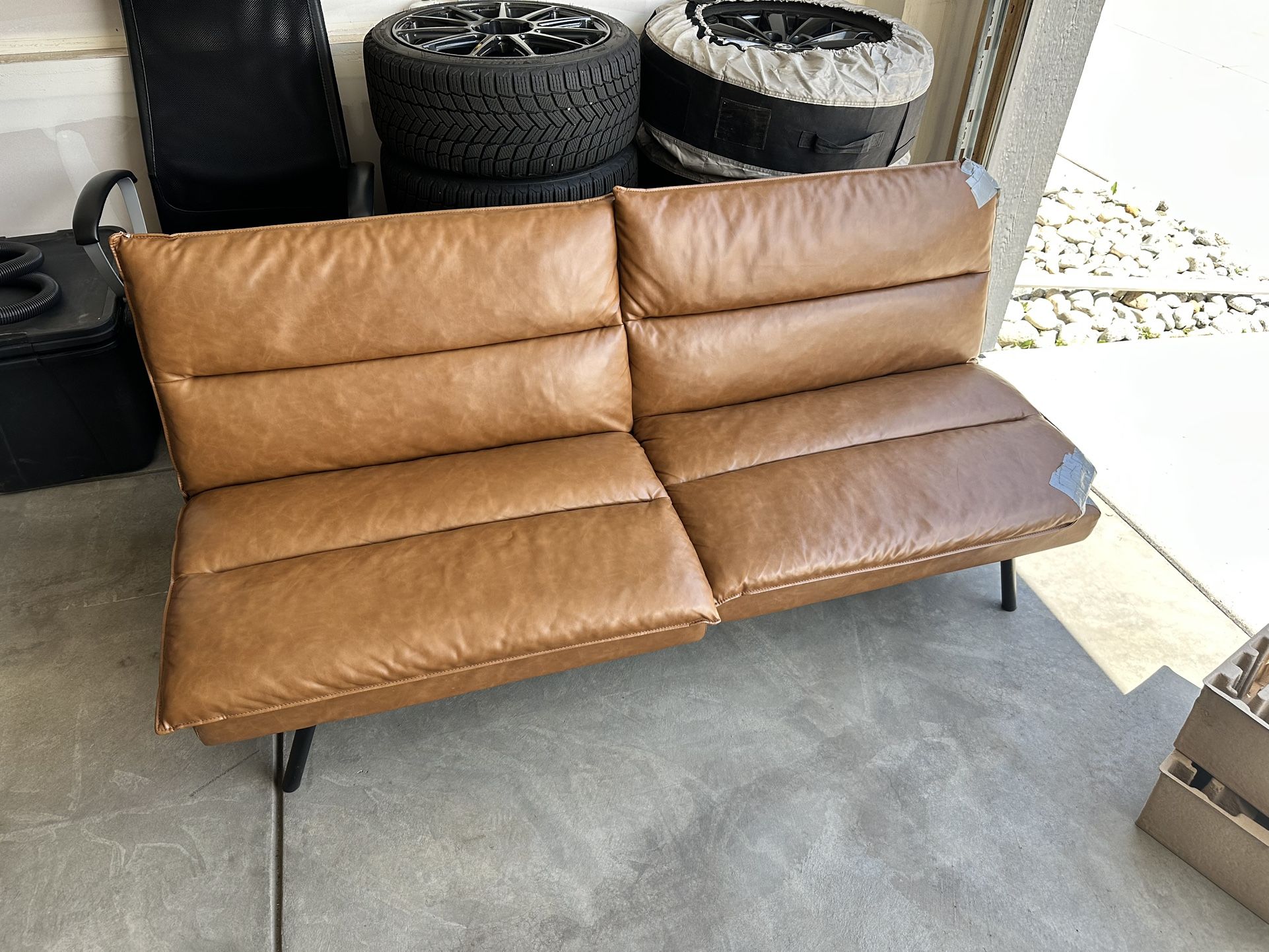 Mainstays Faux Leather Futon