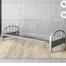 Full Metal Arm Futon With Black Mattress