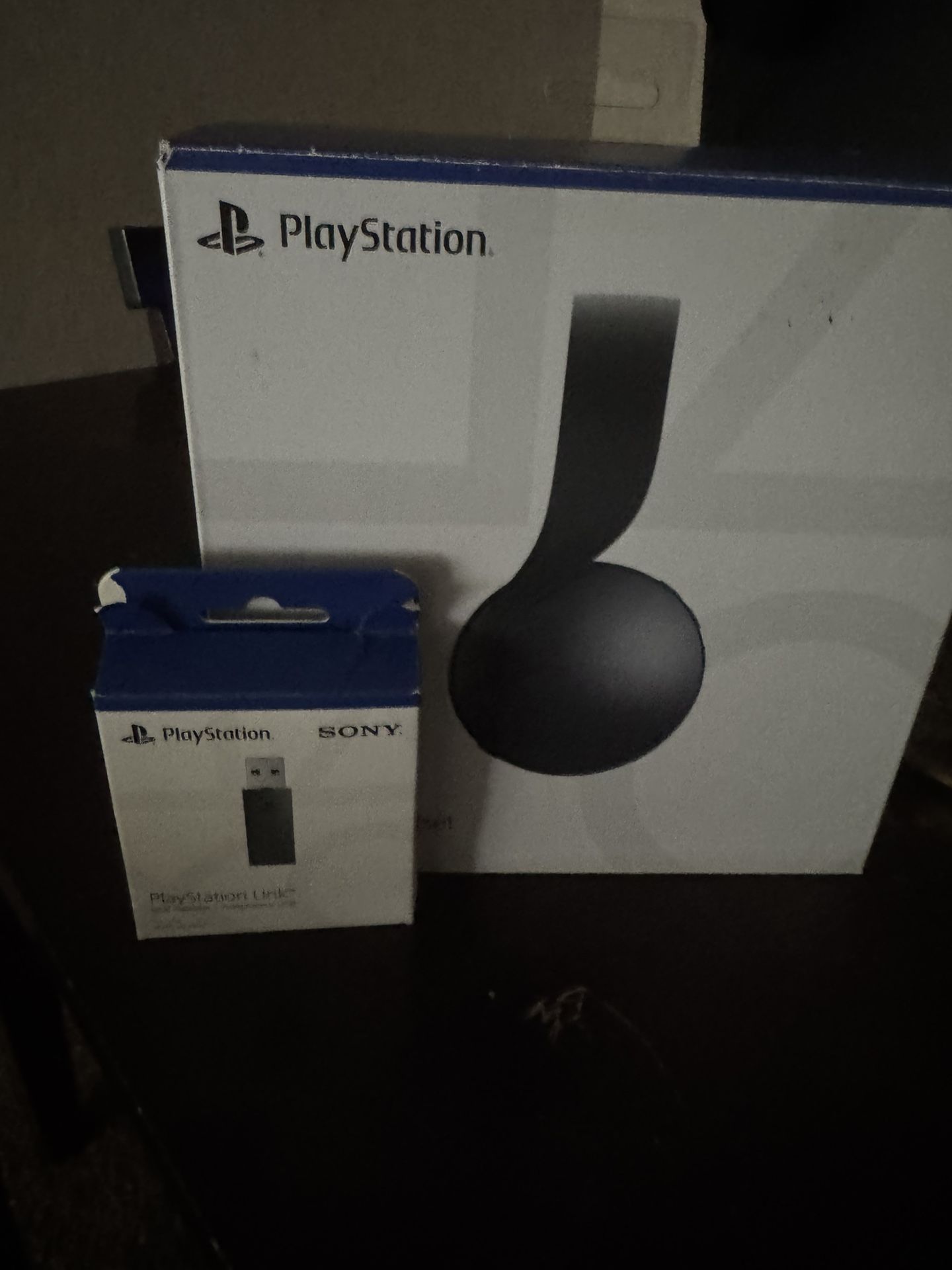 Playstation Five Headset 3-D And It Comes With An Extra Adapter Usb