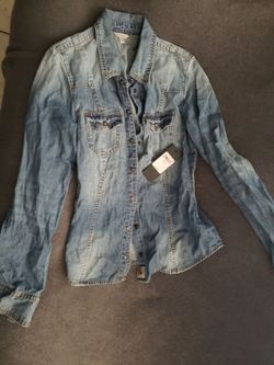 Guess Denim Western Shirt with Tags