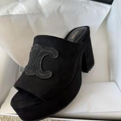 Celine Black Wedges Size 37 (7)
