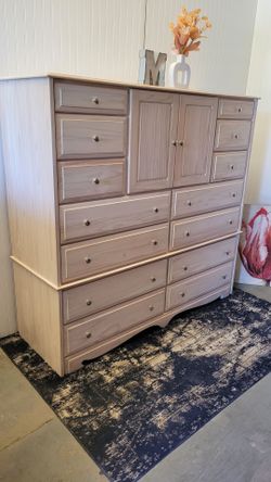 HUGE NUDE DRESSER; SUPER SPACIOUS