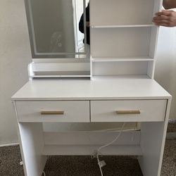 White vanity