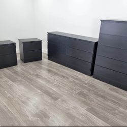 Dresser, Chest And 2 Nightstands - Cómoda, Gavetero Y 2 Mesitas De Noche 