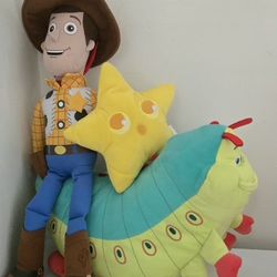 Collection of plush toys (3) Disney and Pixar films.