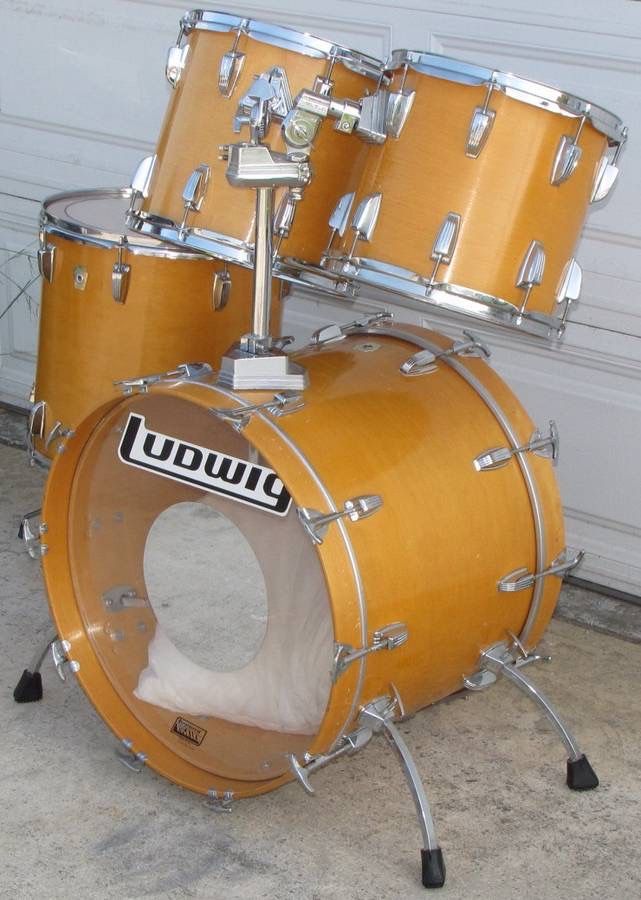 Vintage Ludwig 80's Classic Maple Drum Set ThermoGloss 12" 13" 16" 22" Modular