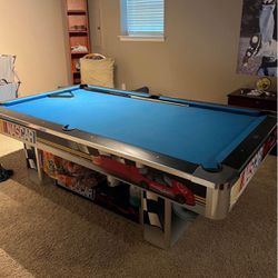 NASCAR Pool Table Olhausen With Matching Light