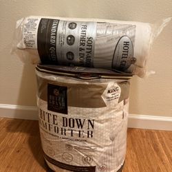 Hotel Grand King Down Comforter W/ Free Pillows 