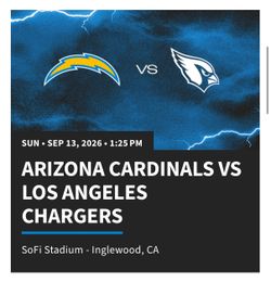 LA Chargers Vs Cardinals Tickets