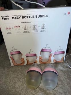 Comotomo Baby Bottle Bundle Pink