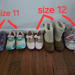 girls shoes, boots, flats, gym shoes