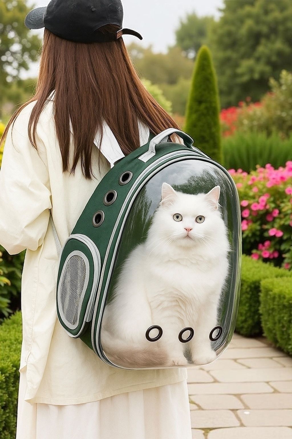 Yellow New! Space Capsule Pet Carrier Backpack – For Small Cats & Dogs Breathable | Clear Bubble Window | Oxford Cloth | Airline-Approved Travel