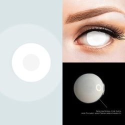 All White Horror EYES 👀  MAKEUP