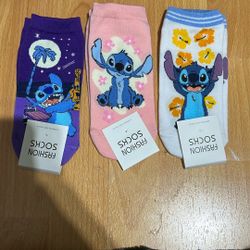 Stitch 3 Pk Socks