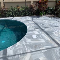 GREY PEARL FRENCH PATTERN TUMBLED MARBLE PAVER 