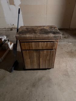 Solid Wood Butcher Block Kitchen Cart / Chopping Block