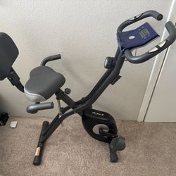 Leikefitness X Bike Ultra Quiet Folding Exercise Bike Magnetic Upright