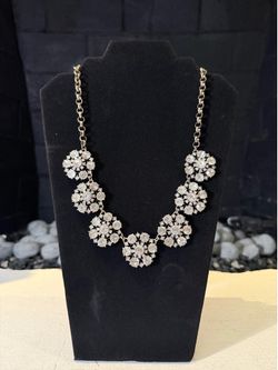 Vintage Floral Crystal Necklace