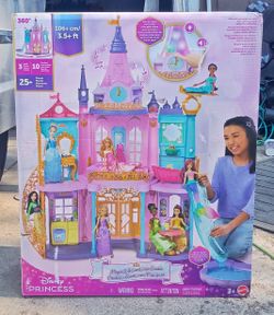 Disney Princess Magical Adventures Castle with 3 Levels, 10 Play Areas with Lights & Sounds
