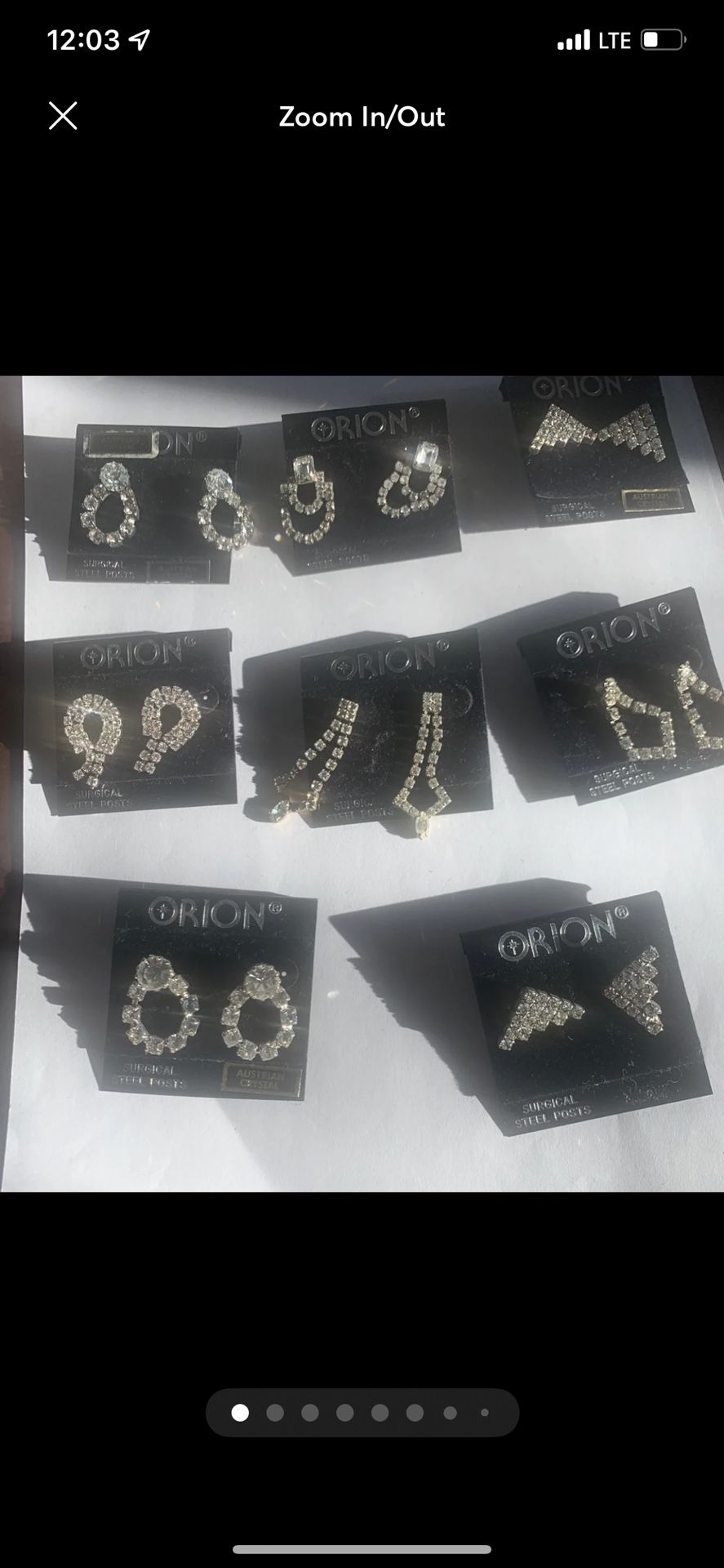 8 Orion DROPS AUSTRIAN CRYSTAL RHINESTONE SILVER CHANDELIER DANGLE EARRINGS BRIDAL, Formal Attire etc 15 dollars each or best offers