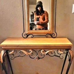 Console Tabe and Matching Mirror