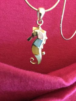 ITALIAN SILVER 💖🌸 Sea Horse pendant & silver chain