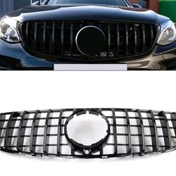 GTR Style Front Bumper Hood Grille Black For Benz GLC Class W(contact info removed)-2019 X253
