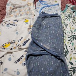 6 Swaddles And 1 Sleep Sack Boy Leaning