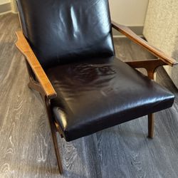 Crate & Barrel Cavett Leather Chair