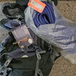 New Backpack And Climbing Rope 