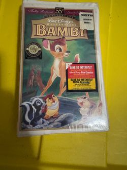 Sealed 1997 "Walt Disney's Masterpiece" 55th Anniversary Limited Edition VHS tape of Bambi.