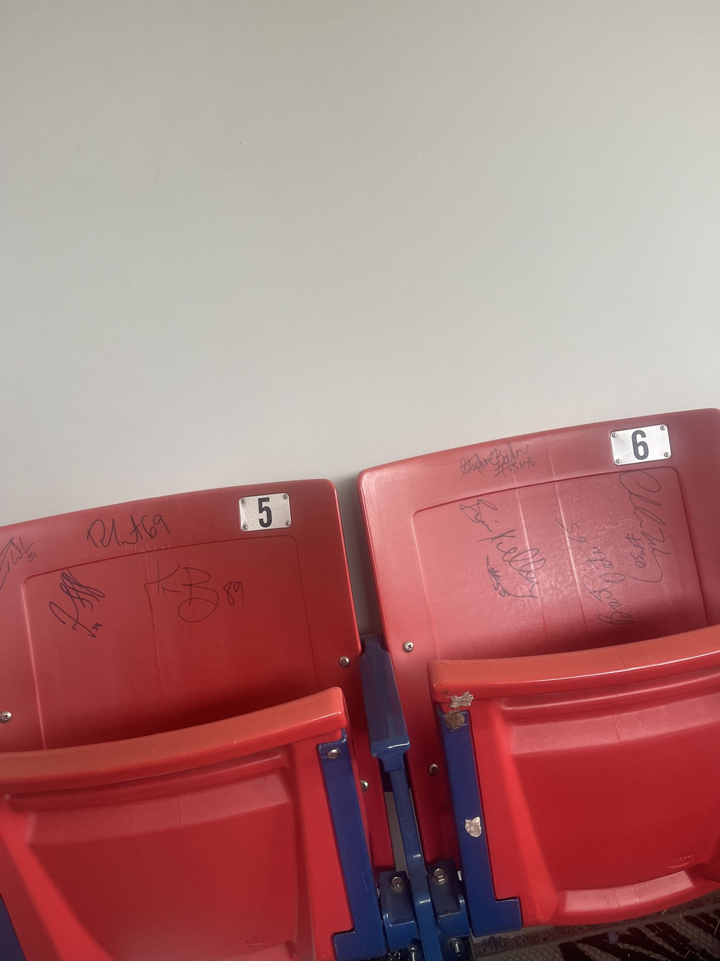 Autographed Giants Seats 