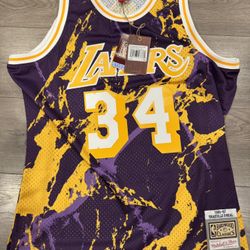 Mitchell & Ness Lakers Shaq Basketball Jersey Size XL Men New 