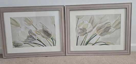 2 Framed Tulip Art Prints